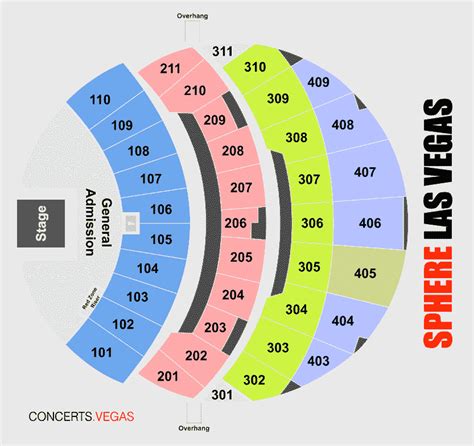 seating chart at the sphere